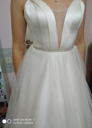 Весільна сукня 46-48 розмір + накидка. діадема в подарунок!