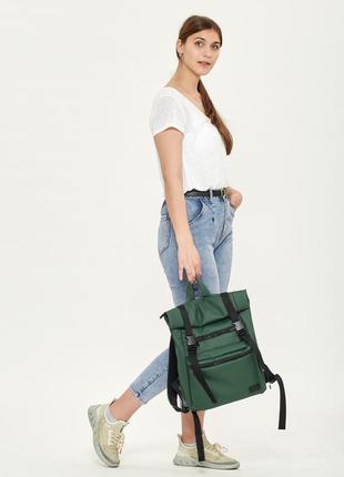 Жіночий рюкзак ролл sambag rolltop zard - зелений3 фото