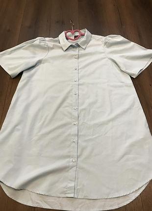 Класне ніжно голубе плаття сорочка