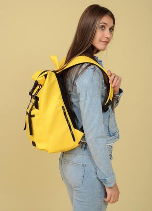 Жіночий рюкзак ролл sambag rolltop zard жовтий5 фото