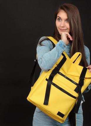 Жіночий рюкзак рол sambag rolltop zard жовтий6 фото