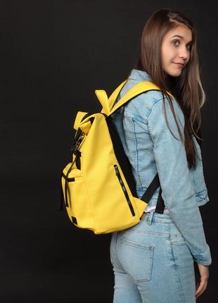 Жіночий рюкзак ролл sambag rolltop zard жовтий9 фото