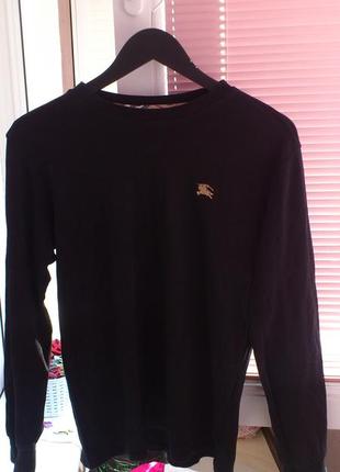 Свитшот мужской хлопковый берберри світшот чоловічий чорний бавовна burberry р.s-m🇬🇧