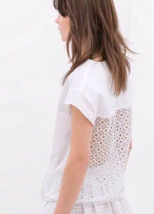 Кружевная блуза zara / xs / s / лимитированная коллекция