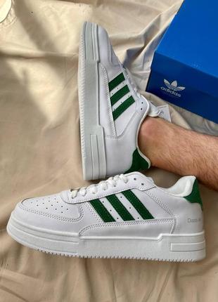 Adidas dass-ler white green новинка кросівки адідас унісекс легкі жіночі чоловічі білі зелені жіночі чоловічі кросівки білі зелені з смужками9 фото