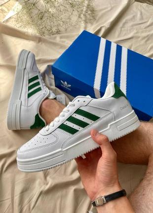 Adidas dass-ler white green новинка кросівки адідас унісекс легкі жіночі чоловічі білі зелені жіночі чоловічі кросівки білі зелені з смужками10 фото