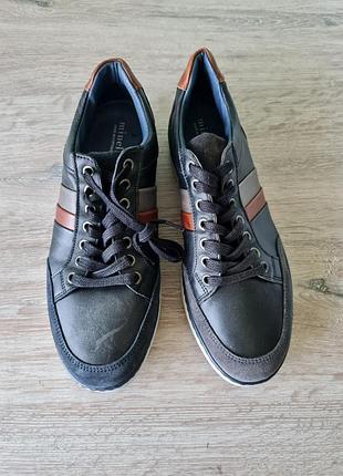 Кросівки кеди на білій підошві шкіряні чоловічі minelli