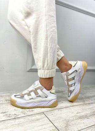Кроссовки кросівки adidas niteball white beige
