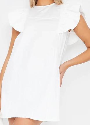 Белое хлопковое  платье
