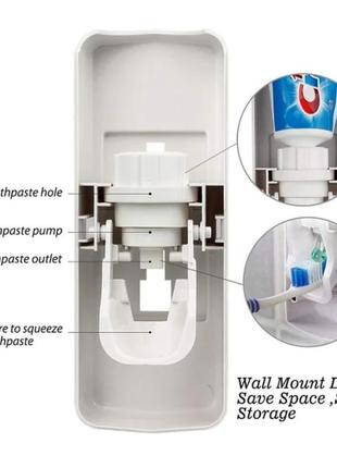 Дозатор зубной пасты и держатель щеток4 фото