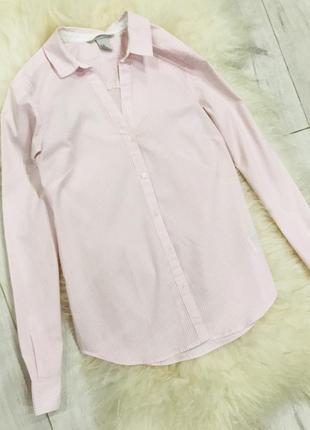 Рубашка в розовую полоску2 фото
