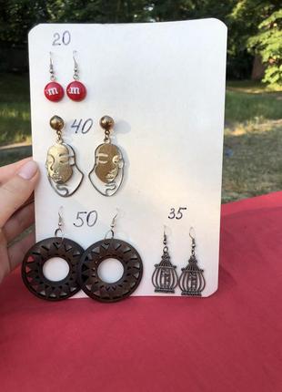 Серьги сережки бижутерия