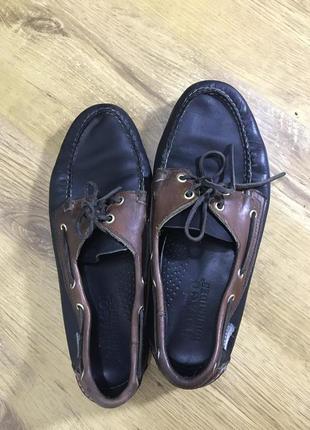 Кожаные топсайдеры мокасины sebago