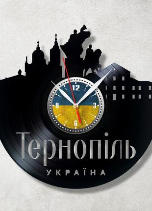 Місто тернопіль годинник на стіну вініловий годинник міста україни український сувенір годинники настінні