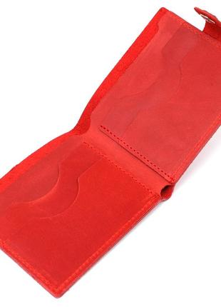 Жіноче невелике вінтажне портмоне shvigel 16455 червоний4 фото