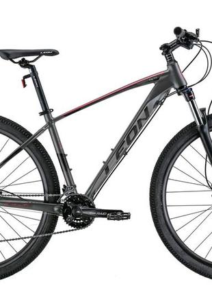 Велосипед 29" leon tn-70 am hydraulic lock out hdd 2022 (графітовий з чорним і червоним (м))