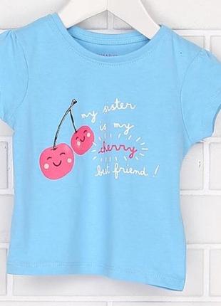 Футболка для девочки primark bdo43716 62 см  синий 60326