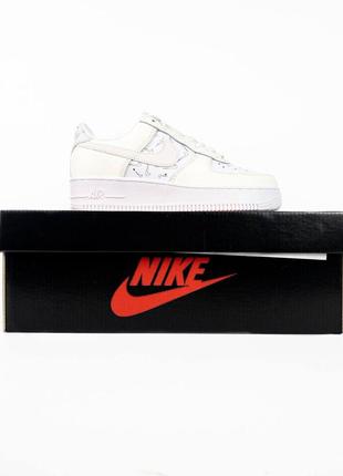 Кросівки nike air force 1 checks sail platinum, кросівки, кеді5 фото