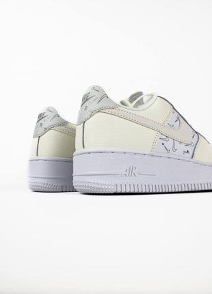 Кросівки nike air force 1 checks sail platinum, кросівки, кеді7 фото