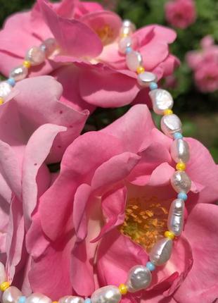 Намисто з натуральних перлин