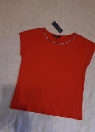 Нова з биркою футболка воріт декор стрази бавовна,льон bonmarche