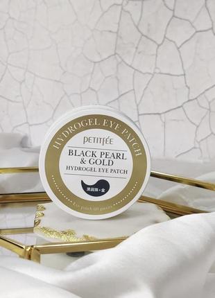 Гидрогелевые патчи petitfee black pearl &amp; goldhydrogel eye patch. корея8 фото