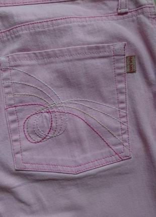 Розовые джинсовые капри3 фото