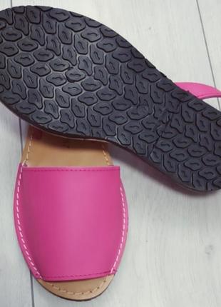 Яркие женские брендовые кожаные сандалии, менорки, аварки, сабо, оригинал5 фото