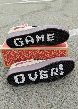 Vans game over бежевые кеды кроссовки мокасины слипоны7 фото