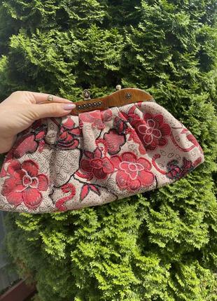 Ексклюзивная ретро винтаж сумка с вышивкой бисером