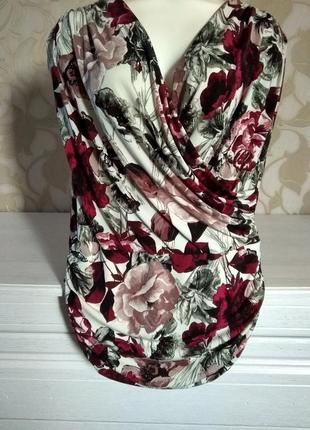 Цветная блузка с запахом