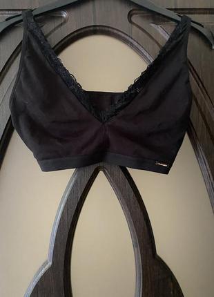 Класний, чорний коттоновый топ