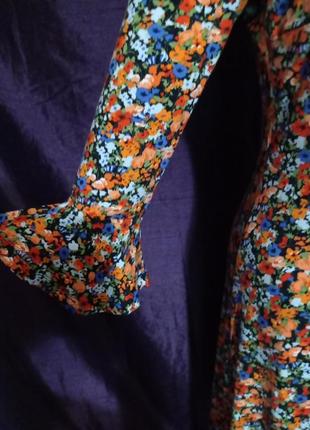Сукня ,принт дрібні квіти, трикотаж7 фото
