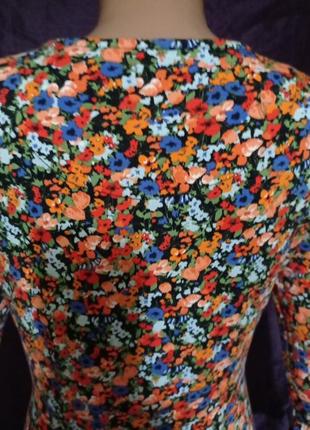 Сукня ,принт дрібні квіти, трикотаж6 фото