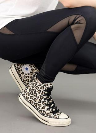 Converse all star hight leopard трендові кеди конверс леопардові классические кеды леопардовые весна лето