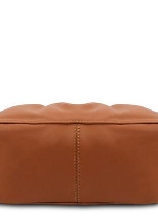 Мягкая кожаная сумка ведро tuscany tl142201 (италия)7 фото