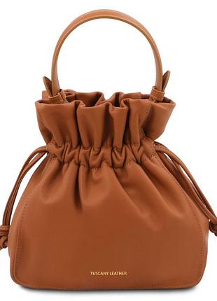 М'яка шкіряна сумка відро tuscany tl142201 (італія)