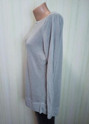 Пуловер серого цвета с люрексовой ниткой. светр. кофта жіноча3 фото