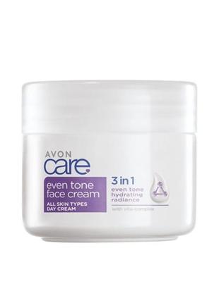 Денний крем для обличчя «рівний тон» avon care 100 ml