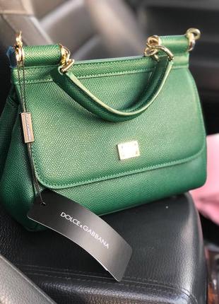 Сумка жіноча зелена (сумка жіноча зелена) dg sicily 20 см