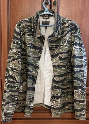 Овершот asos camo overshirt in camo print shirt jacket сорочка/куртка/вітровка