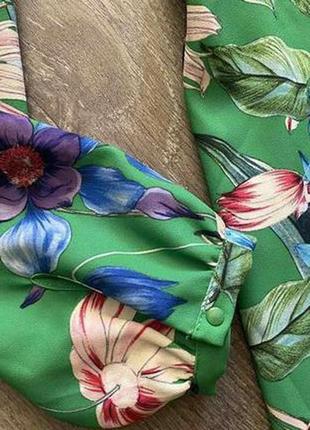 Сукня міді з рукавом у квітковий принт6 фото
