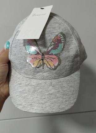Кепка бейсболка головні убори h&m матовые пайєтки