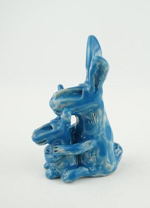 Статуетка кроликів 2023 фигурки кроликів голубого забарвлення gift rabbit7 фото
