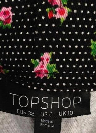 Topshop шорты с завышенной талией в цветочек4 фото