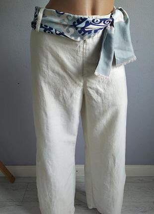 Лляні штани, висока посадка, люкс бренд evelin brandt