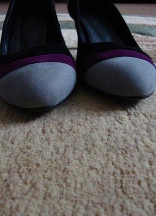 Туфли велюр удобный каблук3 фото