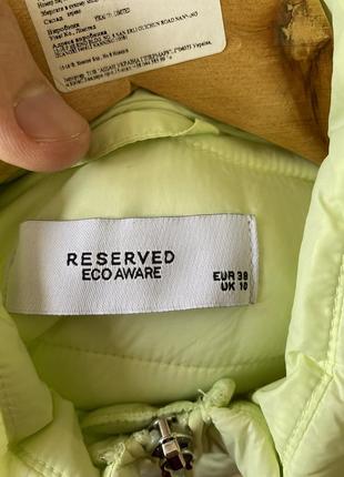 Женская салатовая куртка reserved, размер 38, m3 фото
