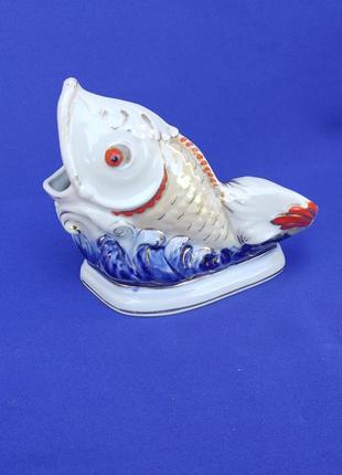 Порцелянова статуетка срср риба підставка для серветок для саофеток фарфор2 фото
