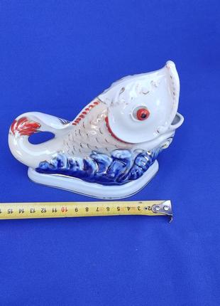 Порцелянова статуетка срср риба підставка для серветок для саофеток фарфор5 фото